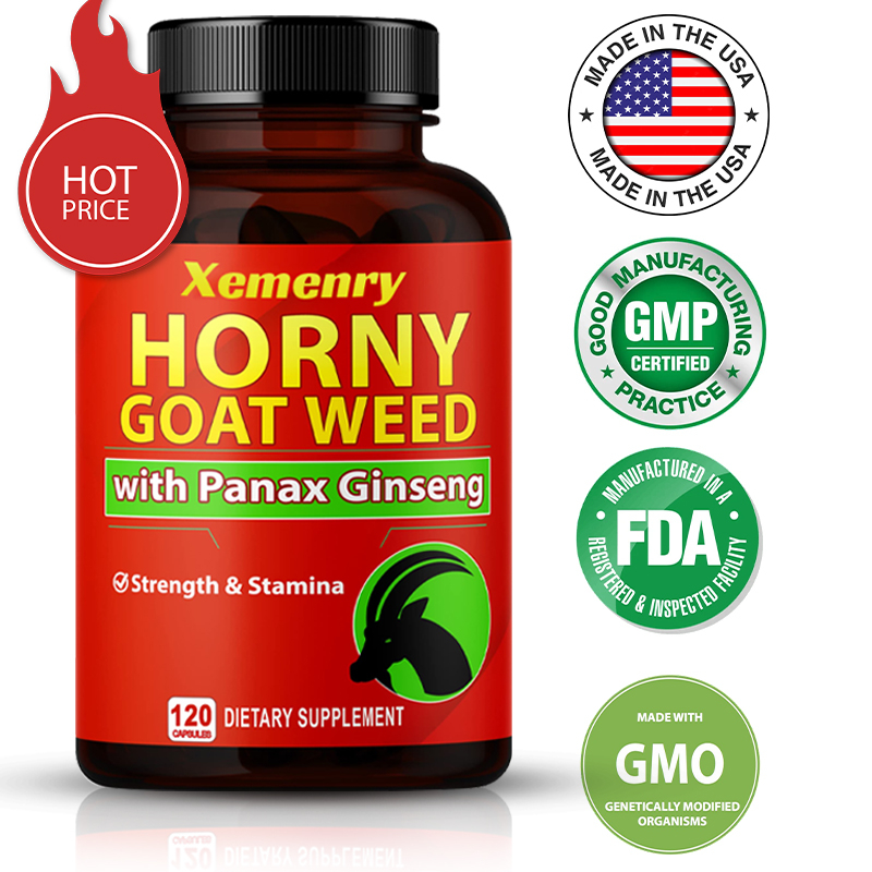 Horny Goat Weed Ginseng 9350 Mg 90 Capsules Maximum Strength Maca Root Supplement With 1701