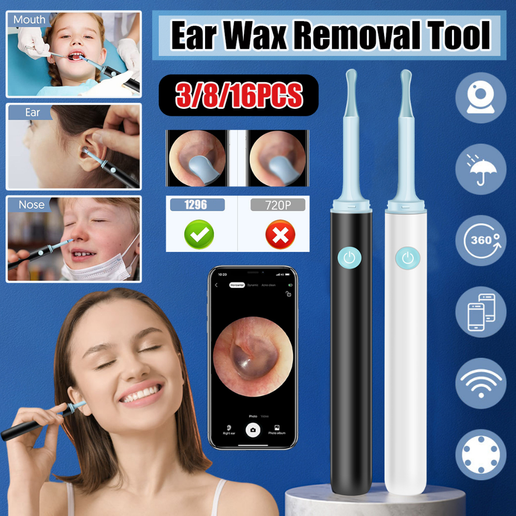 3.5mm Ear Wax Removal Tool with Camera Ear Cleaner with 1080P Wireless ...