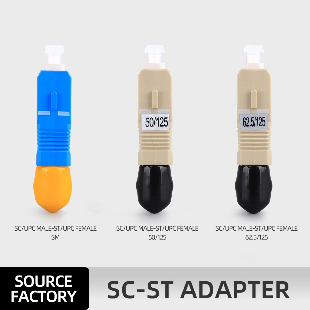 SC-ST Connector Fiber Optic Hybrid Adapter SC/UPC Male to ST/PC Female ...
