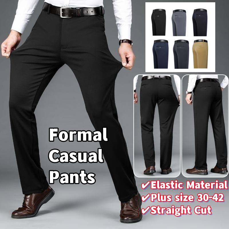 Non-ironing CEO Men's Formal Pants Elastic Straight Cut Pant Business ...