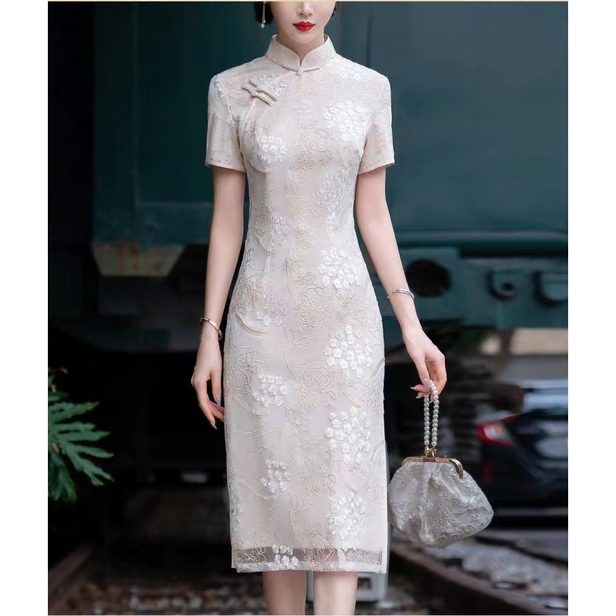 Backless Chinese Style Long Summer Dress