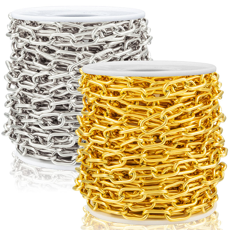 1 Meter Stainless Steel Rolo Cable Gold Bulk Chain For Jewelry Making ...
