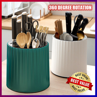 Rotating Knife Holder, Rotatable Utensil Holder For Kitchen