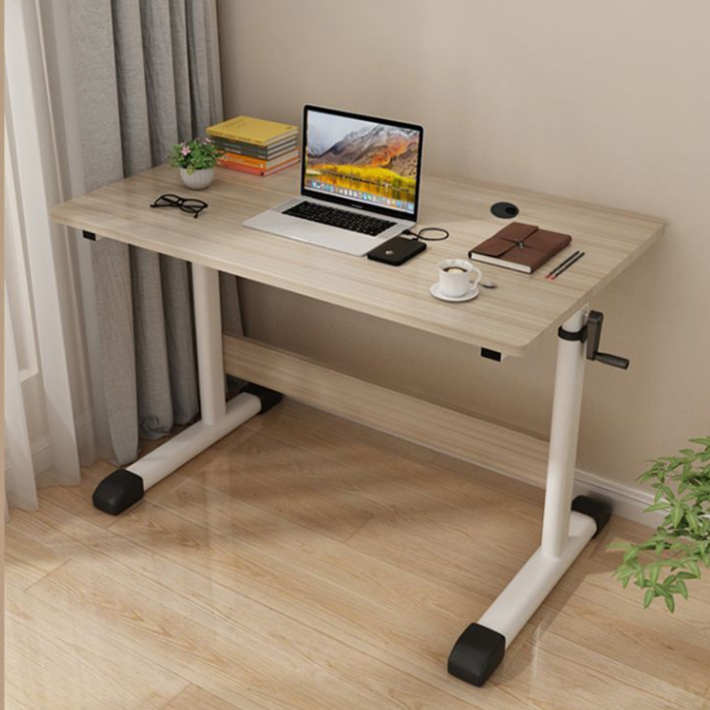 Adjustable Height Table Manual Lift Steel Study Table Simple 120cm