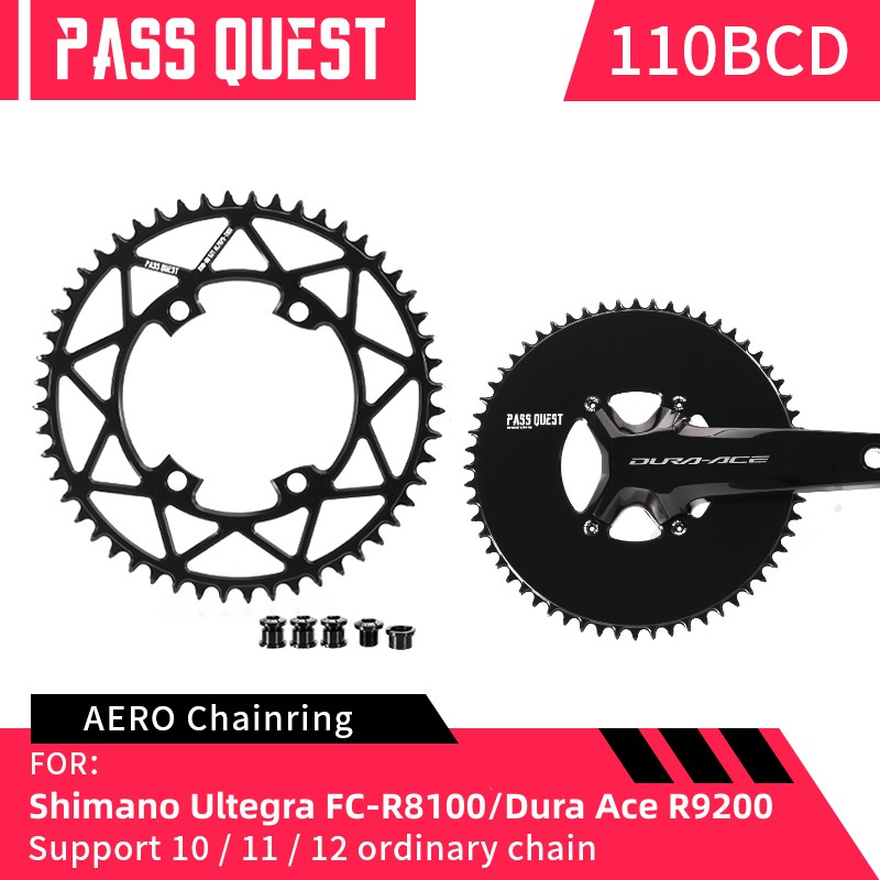 PASS QUEST Chainring for Shimano DuraAce R9200 Ultegra R8100 105 R7100 ...
