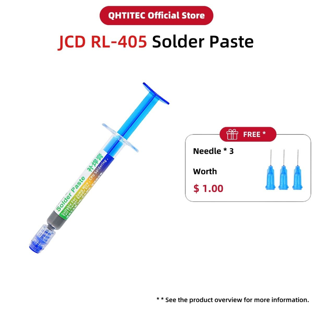 JCD 183℃ Solder Paste Syringe Flux For Soldering SMD BGA IC PCB Needle ...