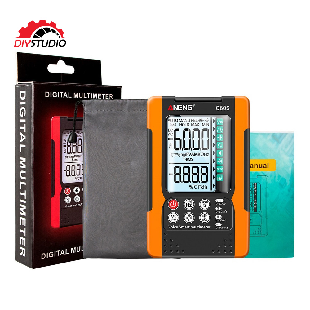 DiyStudio Q60S Digital Multimeter Speech Recognition Transistor Tester