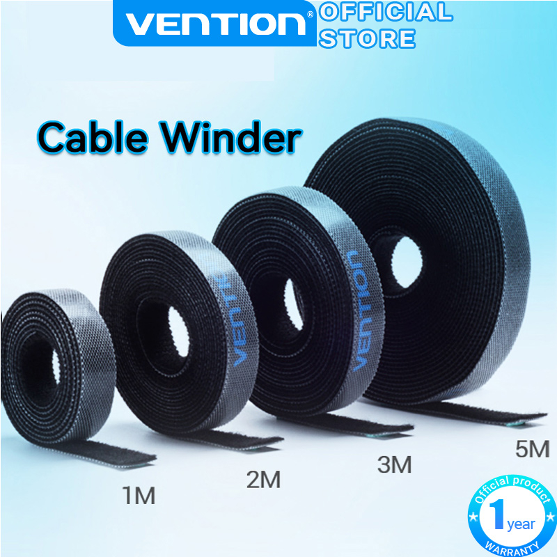 VENTION Cable Tie KAA Cable Winder 自由にカットができる 強力な粘着力 再利用可能 配線 ケーブル整理 PC 1m 2m 3m 5m
