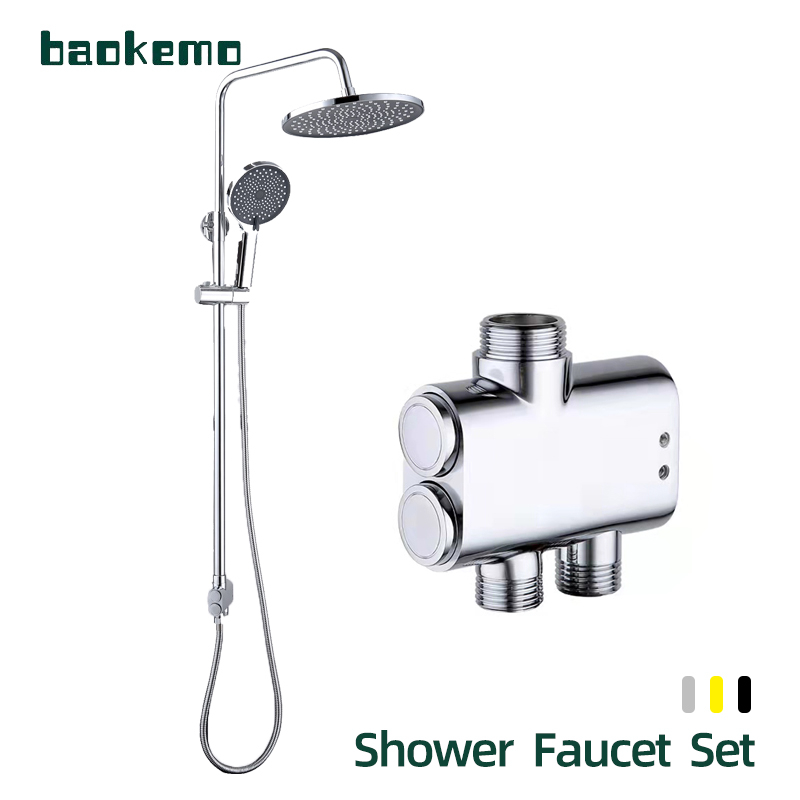 baokemo Bathroom Shower Set Two Function Button Select Shower Set Water