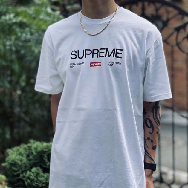 Sup 21FW Est 1994 Tee letter LOGO printing design short sleeved