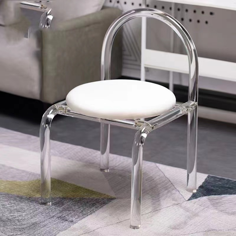Influencer Dressing Table Makeup Chair Acrylic Transparent Chair