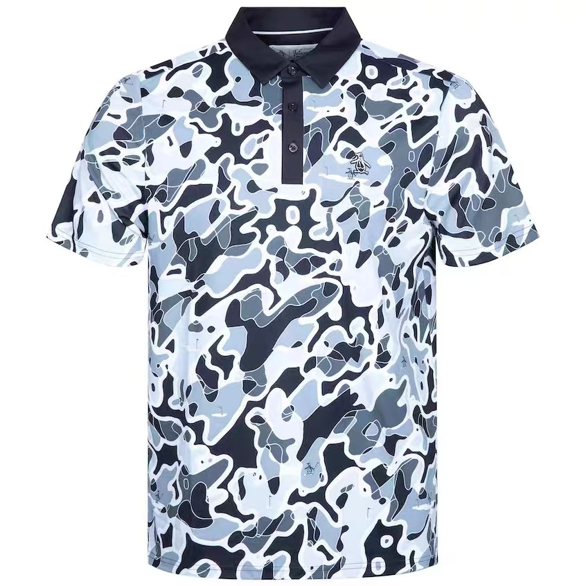 ORIGINAL PENGUIN Bunker Print Polo Men's Golf Short Sleeve Shirt ...
