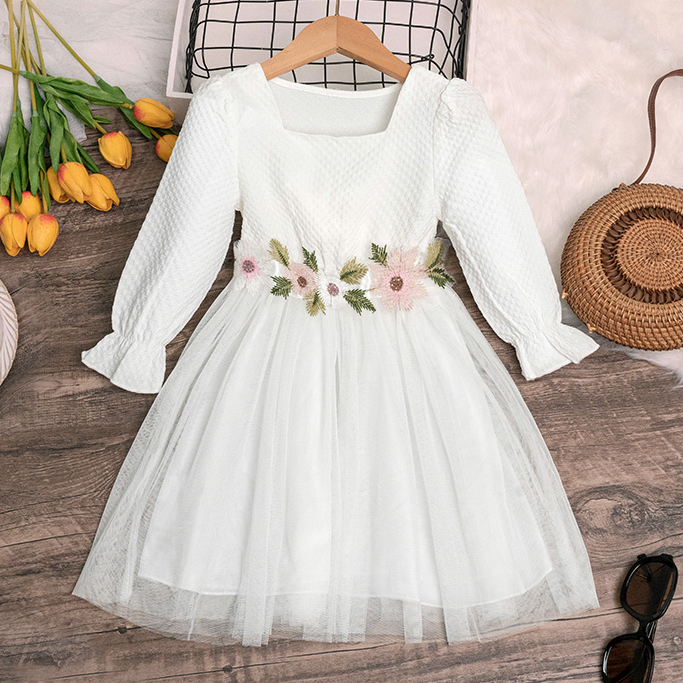 White colour clearance frock for girl