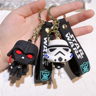 FUNKO POP Keychain Star-Wars PVC Action Figure Yoda Mandalorian Darth Vader  Stormtrooper Collection Toys for Pendant