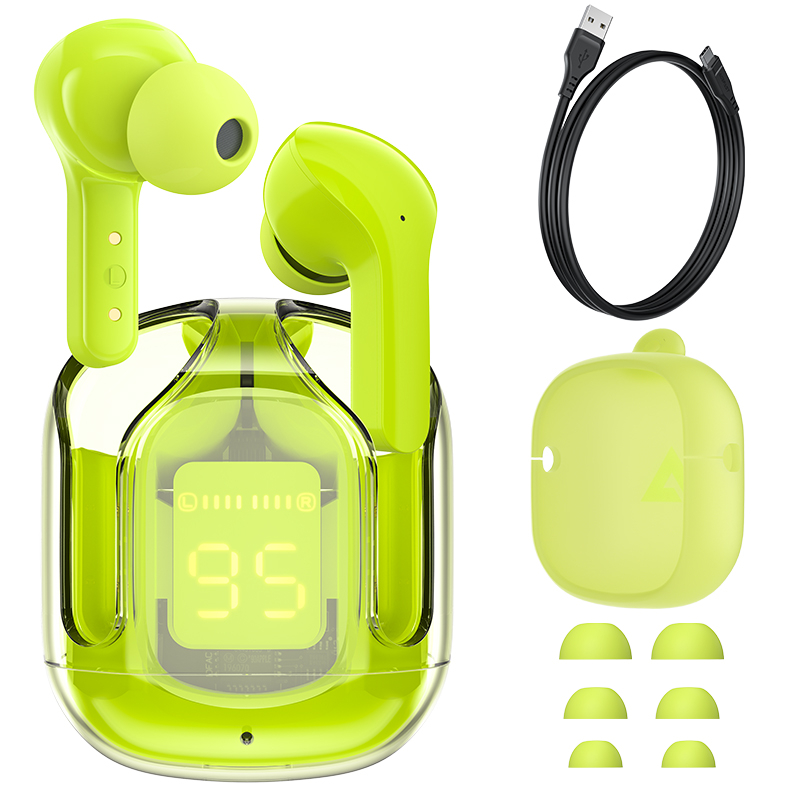 SPRISE New Transparent Wireless Bluetooth Earphone Gaming Noise Cancelling TWS Rechargeable Colorful Earphon Stereo Earbuds Headset Earfon Touch Control Shopee Singapore