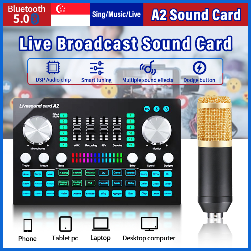 [SGstock] SG Latest Live Sound Card A2 DPS Mixer Pro Wireless Bluetooth
