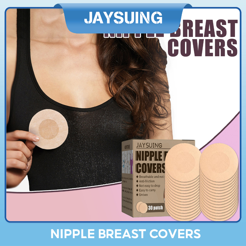 Jaysuing Disposable Invisible Chest Sticker 30Patches Disposable Nipple ...