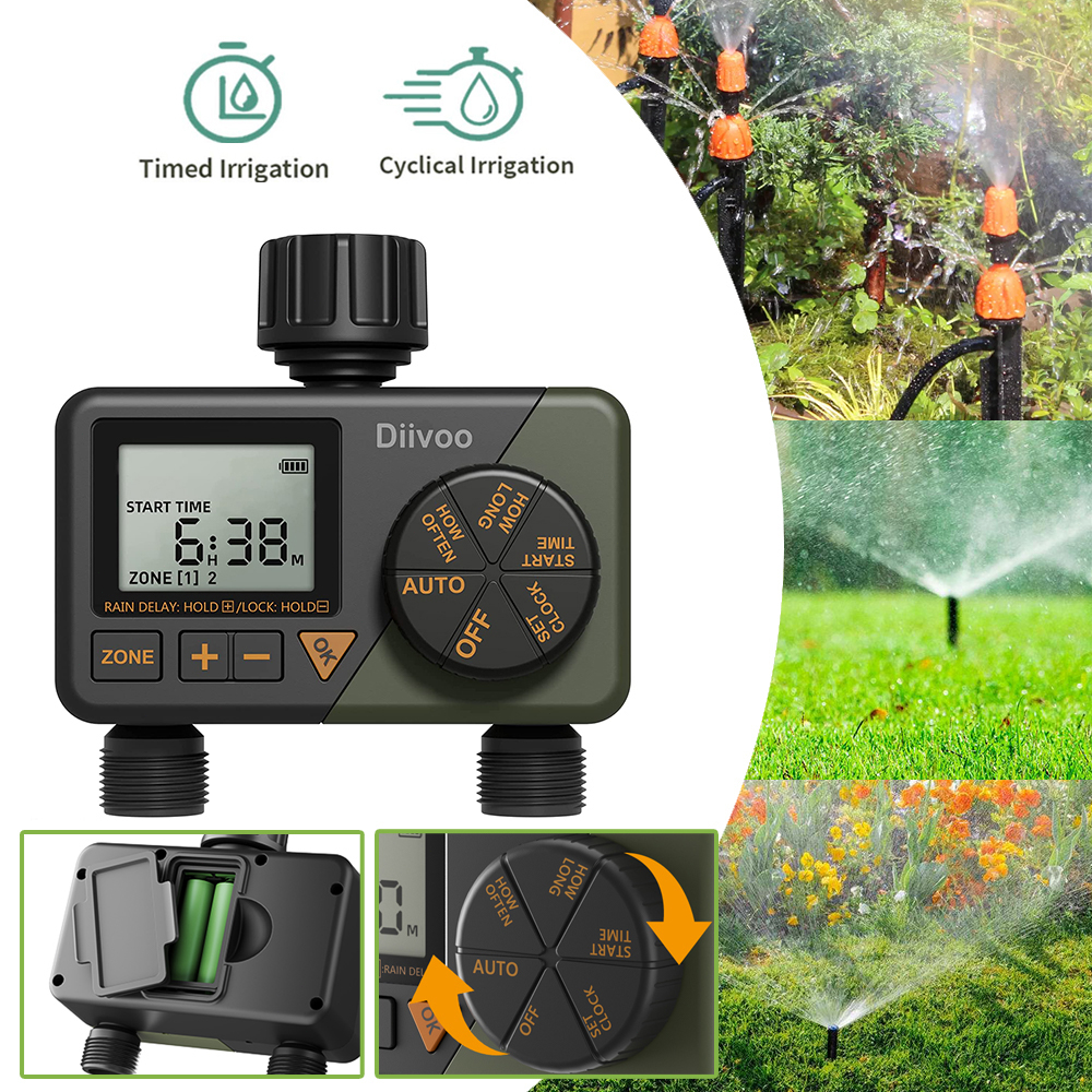Diivoo Watering Timer Irrigation System Controller Watering System Self
