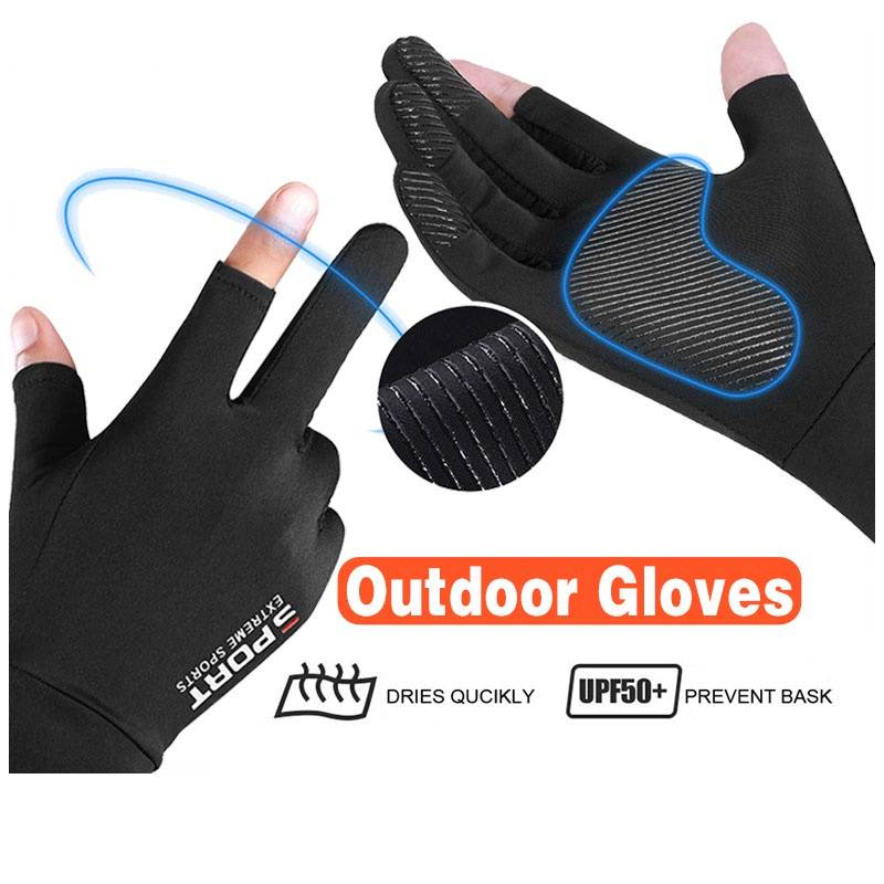 Summer Gloves Men Ice Silk Sun Proction Driving Glove Fishing