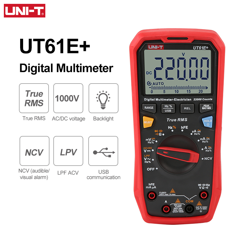 UNIT UT61E/UT61E PLUS Digital Multimeter Meter True RMS 1000V AC DC