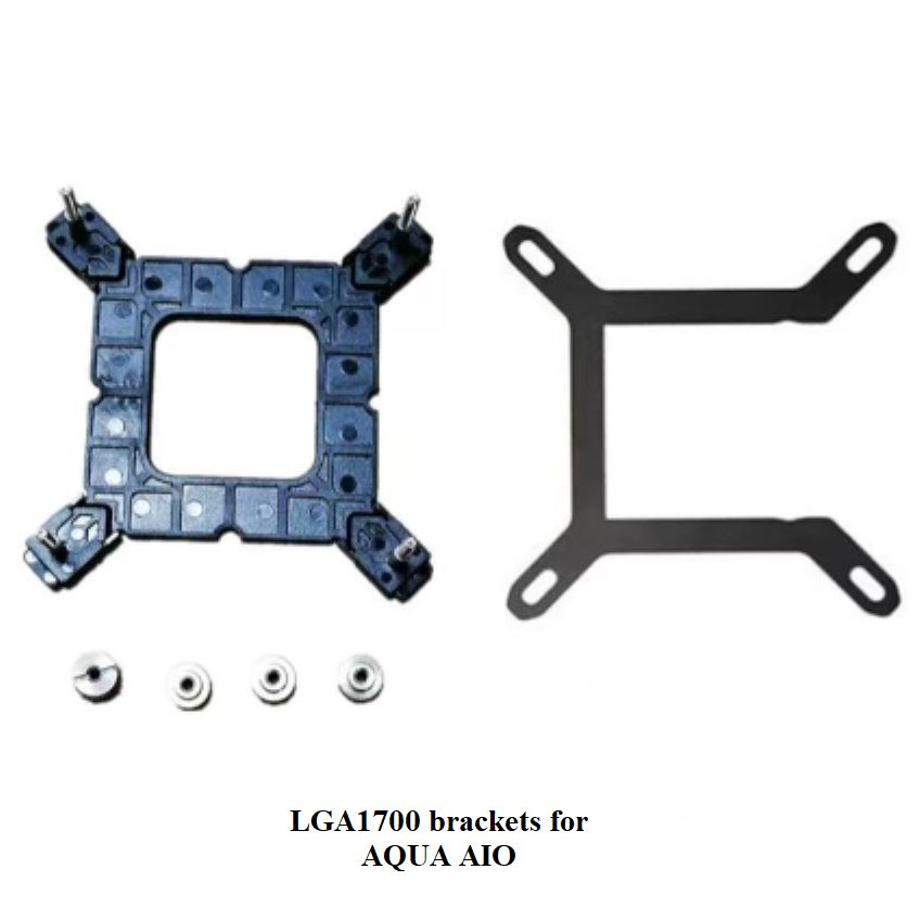 COUGAR brackets for AIO AQUA to support LGA17xx/115x/1200/AM4 mounting