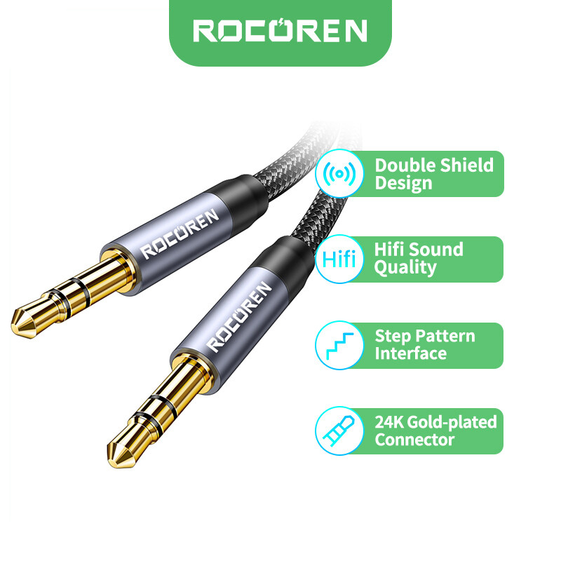 Rocoren 3.5mm Jack Audio Cable Jack 3.5 mm Male to Male Audio Aux Cable ...