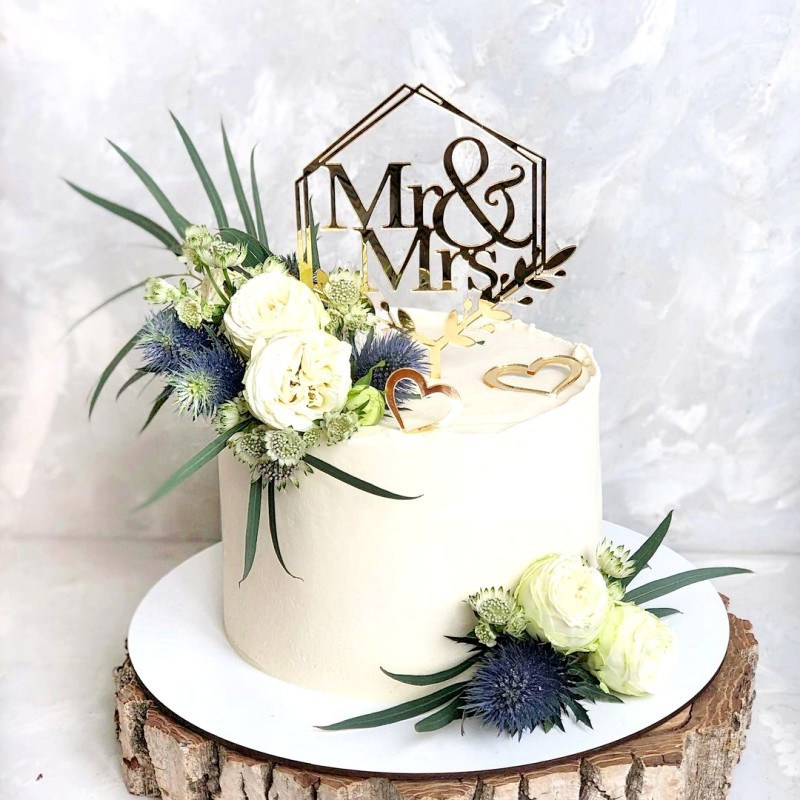Acrylic Mr & Mrs Cake Topper, Bride and Groom Sign Wedding