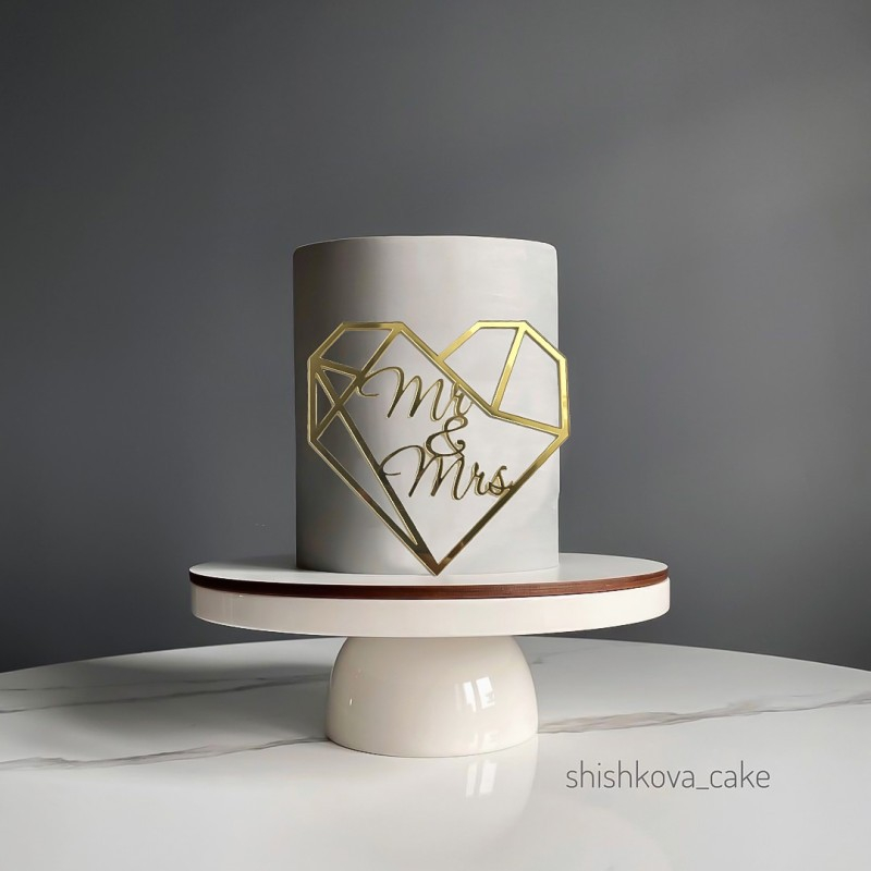 Acrylic Mr & Mrs Cake Topper, Bride and Groom Sign Wedding