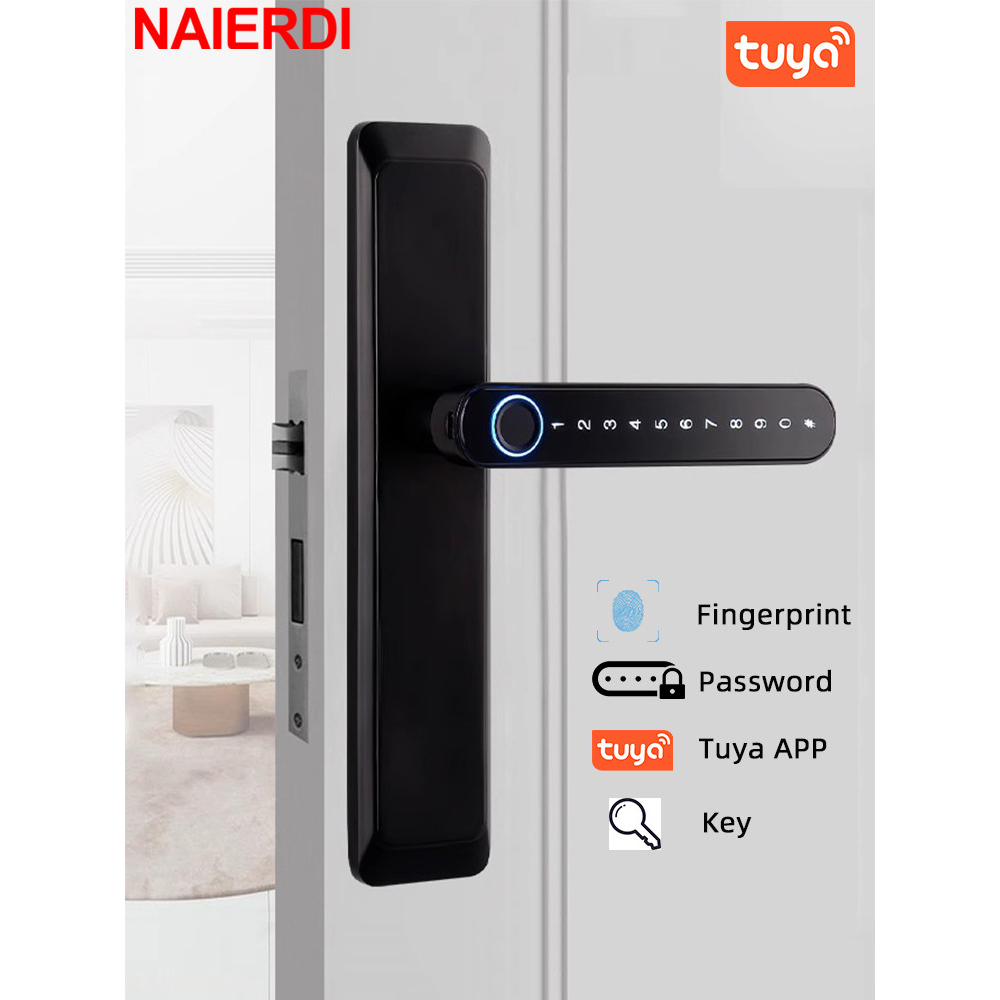 NAIERDI Fingerprint Smart Door Lock Electronic Anti-theft Keyless for ...
