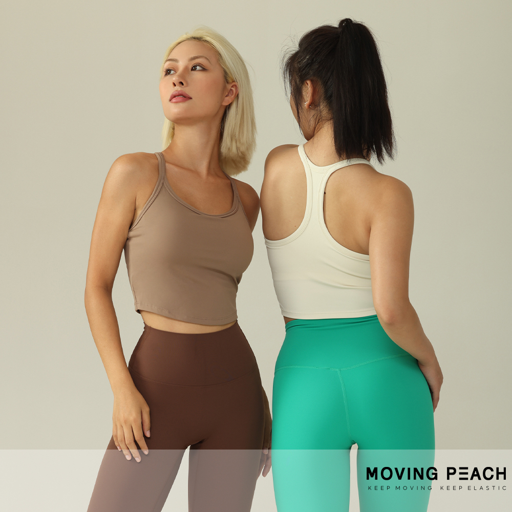 MOVING PEACH Fitness Tank Top Running Shockproof Skin-friendly Top