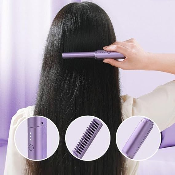 2 in 1 outlet ionic hair straightener brush