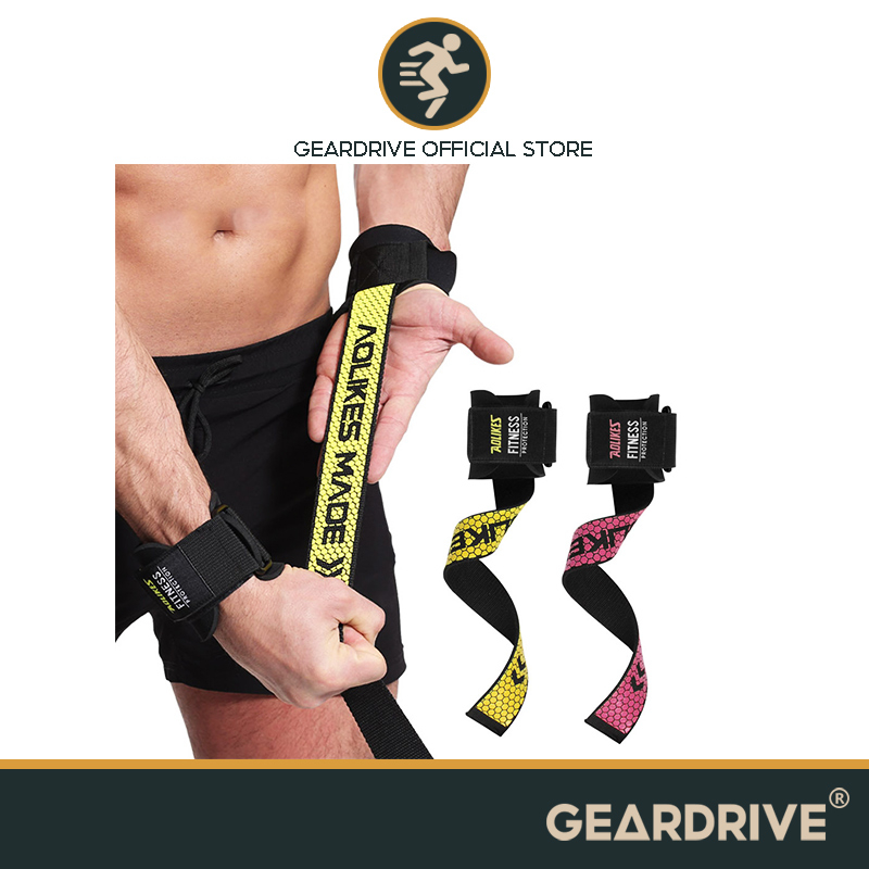 GEARDRIVE Weight Lifting Straps With Wrist Support For Weightlifting
