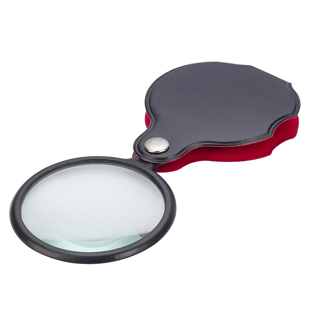 Mini Magnifier 8x Foldable Pocket Magnifier Portable 50mm Jewelry ...