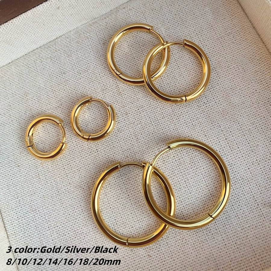 Gold wedding hot sale band earrings