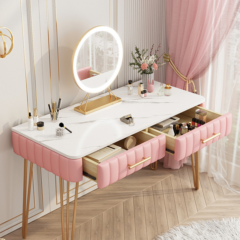 BASIC HOUSE Dressing Table Nordic Style Makeup Table Modern Simple ...