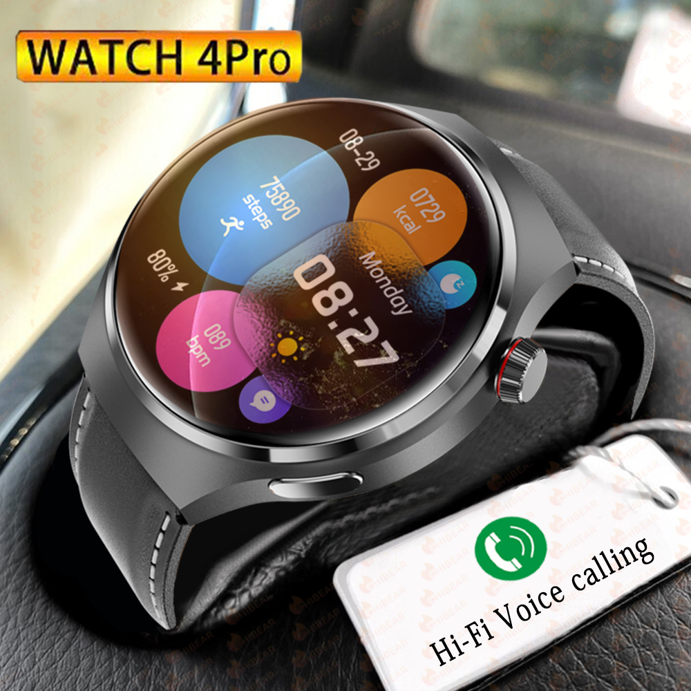 New GPS Smart Watch Men For Huawei GT4 Pro 360*360 HD Screen Heart rate  Bluetooth Call NFC IP68Waterproof Blood Sugar Smartwatch