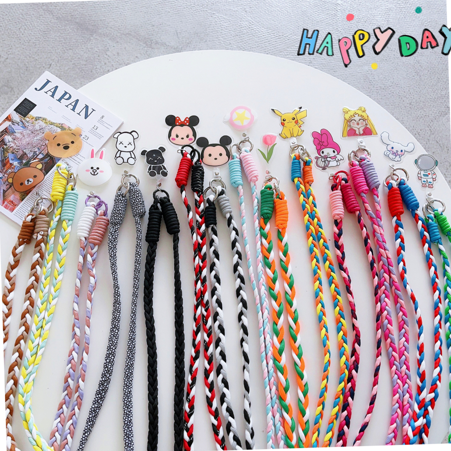 Cute Colorful Hemp rope Universal Phone Lanyard Strap Mobile Phone ...