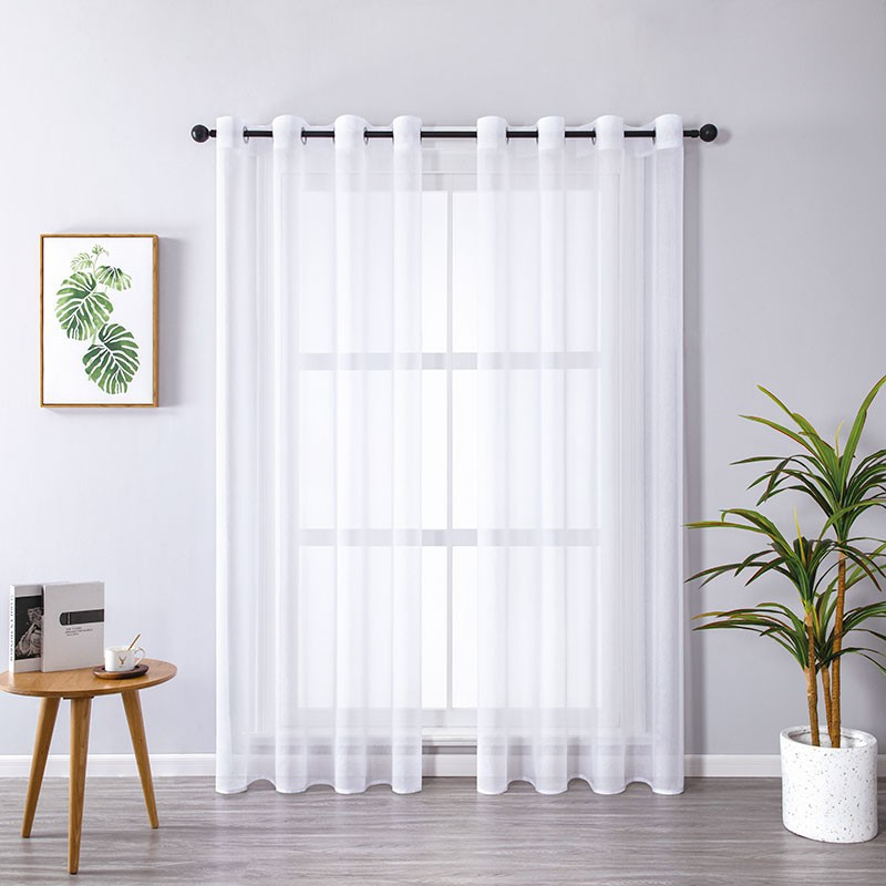 3 Colors Sheer Day Curtain For Living Room Kitchen Voile Tulle Half ...