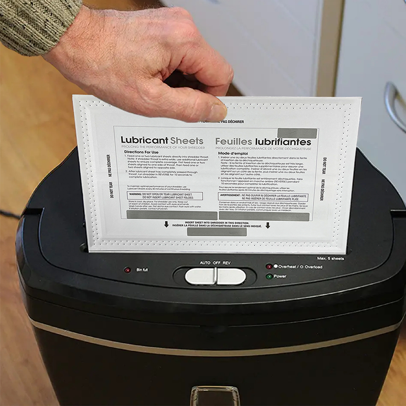 12sheets paper shredder lubrication paper shredder lubrication package