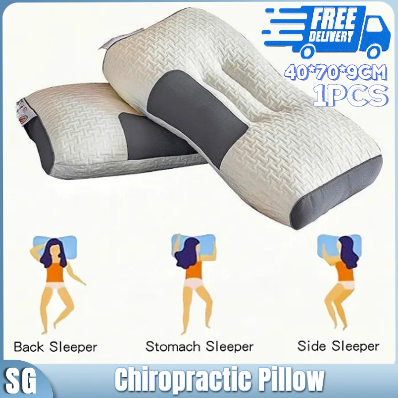 【Fast Delivery】Chiropractic Pillow Massage Pillow Soy Fiber Neck