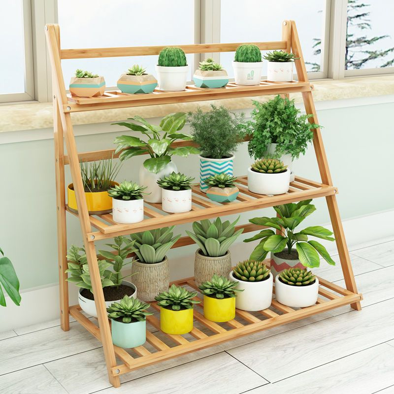 WONZOM Anti-corrosion Iron Flower Rack Floor-to-ceiling Multi-storey ...