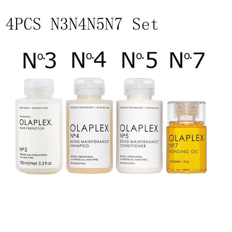 4PCS Olaplex No.3/4/5/7 Set Hair Shampoo Perfector And Condition Antihigh Temperature Repair