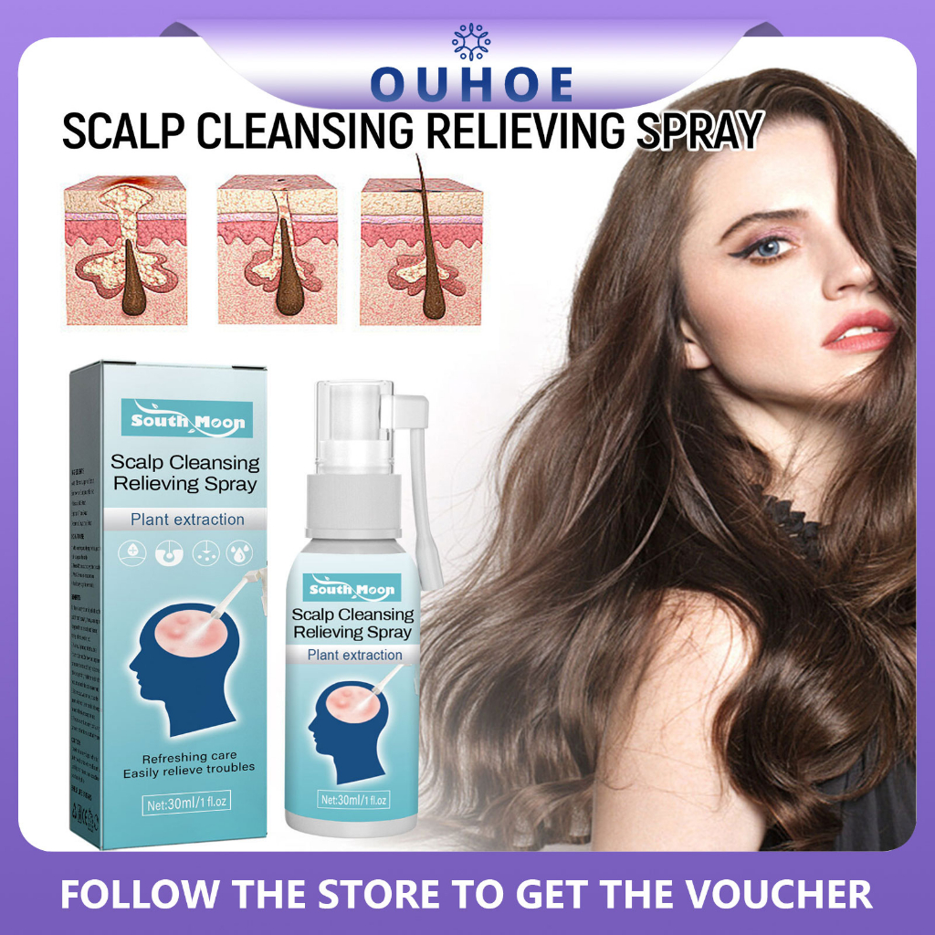 Scalp Cleansing Relievlng Spray Anti Dandruff Itching Essence Flaking