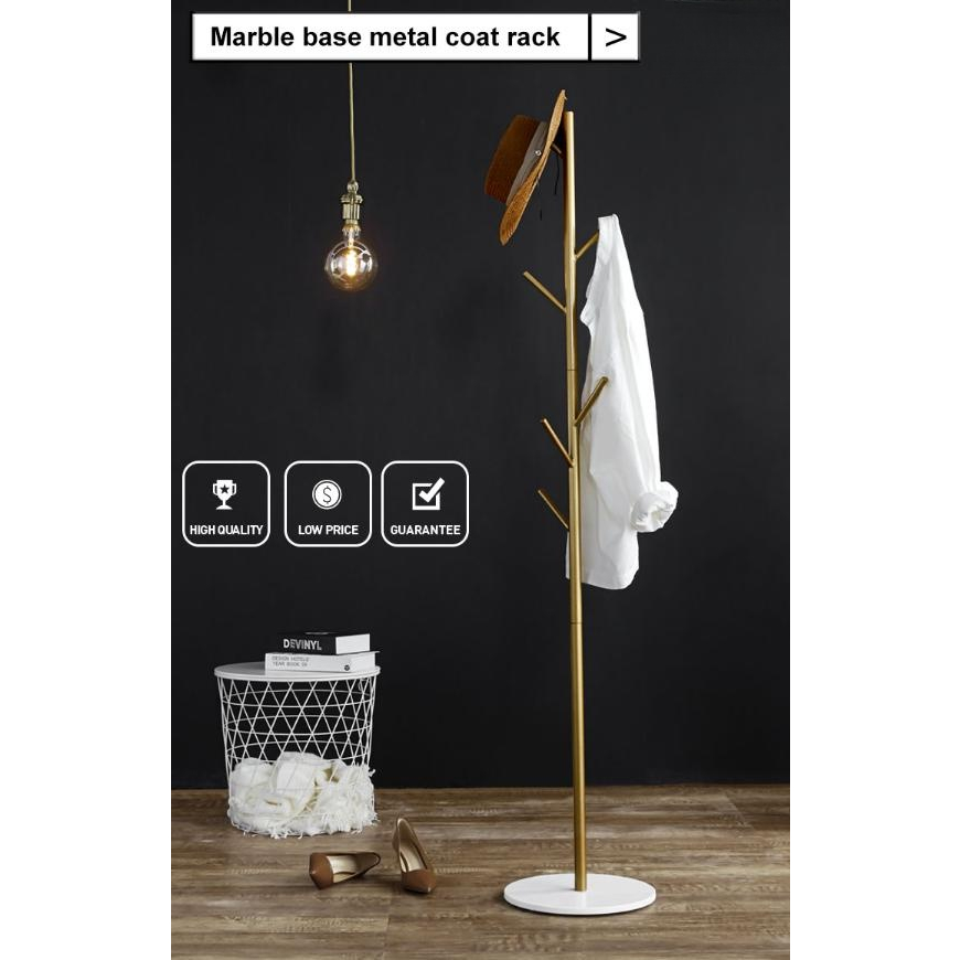 Modern Stylish Freestanding Coat Rack Stand Gold Clothing Stand Coat ...