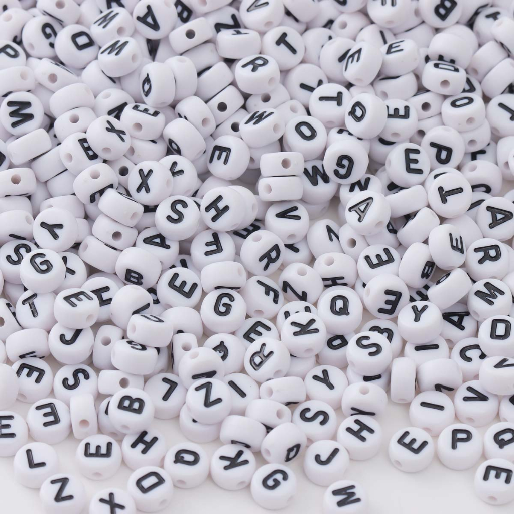 White on sale plastic beads