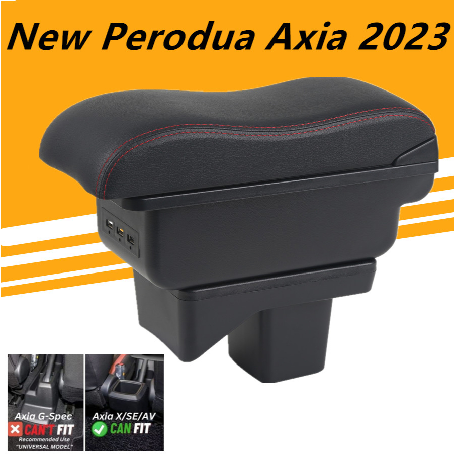 For new Perodua axia 2023 car arm rest box Console Box accessories