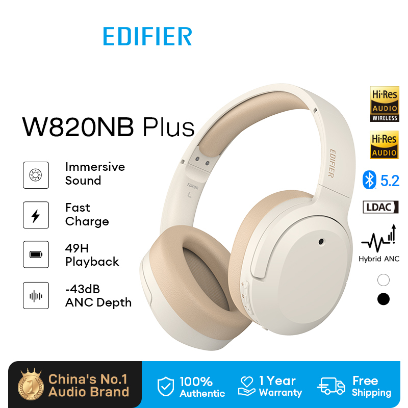 Edifier W820NB/W820NB PLUS Wireless Headphone Bluetooth V5.0 Noise Cancelling Headphones HiRes