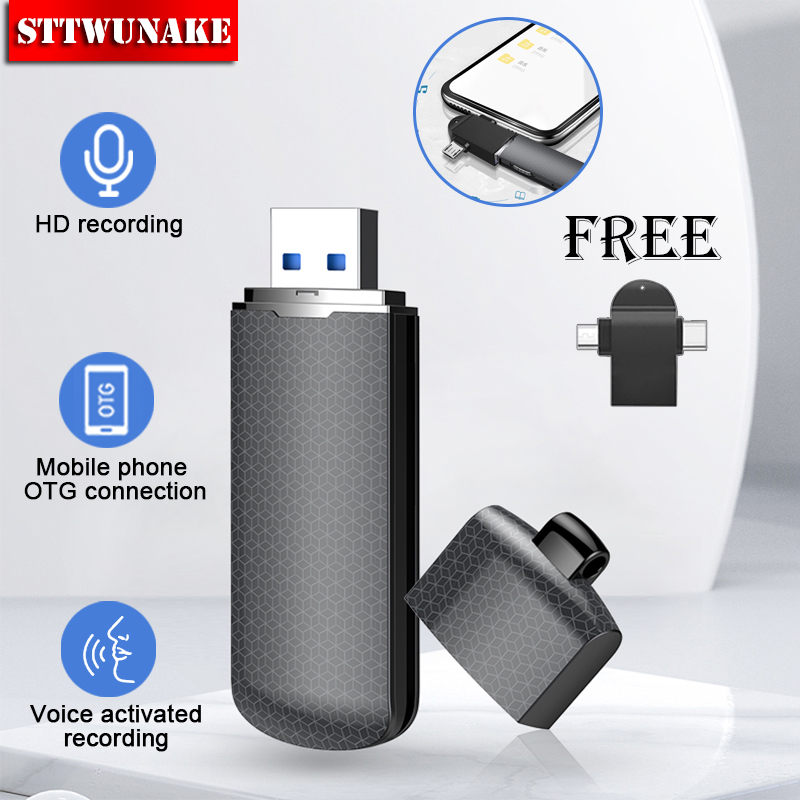 STTWUNAKE Mini Voice Activated Recorder USB Flash Spy Audio Recording
