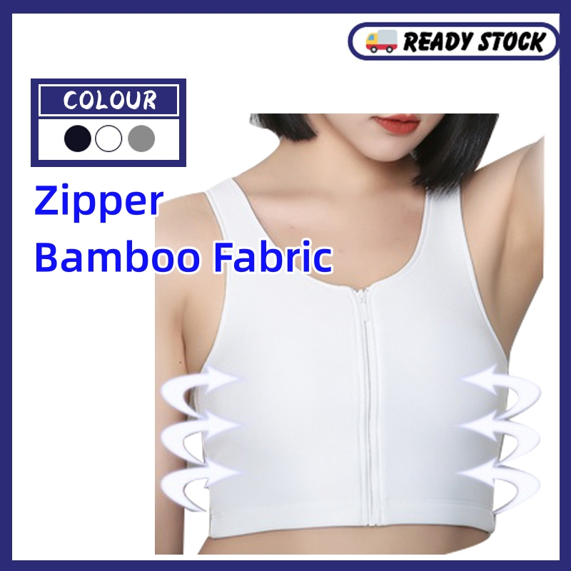 Zipper Chest Binder Breathable Half Binder Tomboy Binder Bra Plus Size