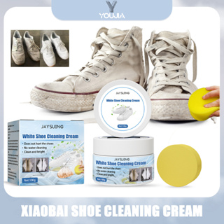 100g Small White Shoe Cleaning Cream Decontamination Disposable Sports  Shoes Whitening And Yellowing Shoe Washing Cleaner Multi-functional  Cleaning Br